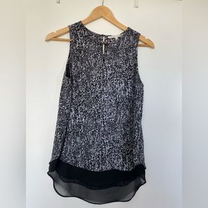 Black and White Blouse